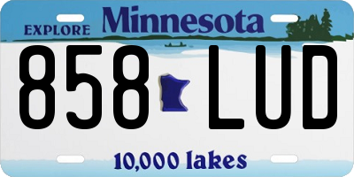 MN license plate 858LUD