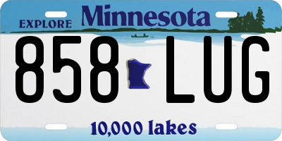 MN license plate 858LUG