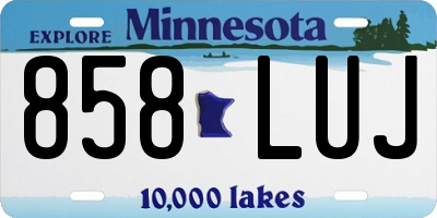 MN license plate 858LUJ