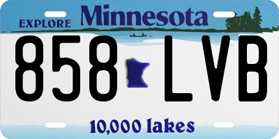 MN license plate 858LVB