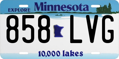 MN license plate 858LVG