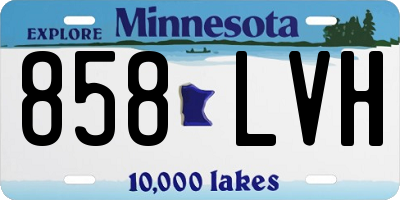 MN license plate 858LVH