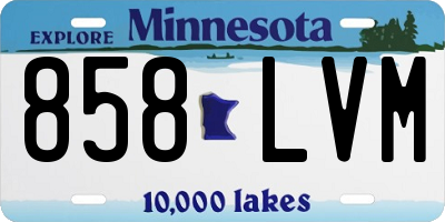 MN license plate 858LVM