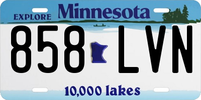 MN license plate 858LVN
