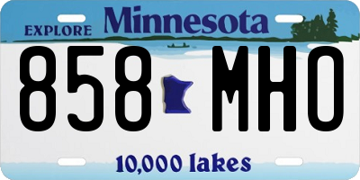 MN license plate 858MHO