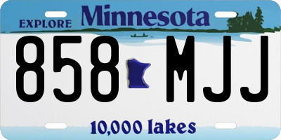 MN license plate 858MJJ