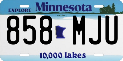 MN license plate 858MJU