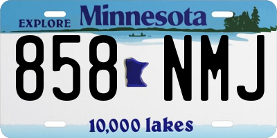 MN license plate 858NMJ