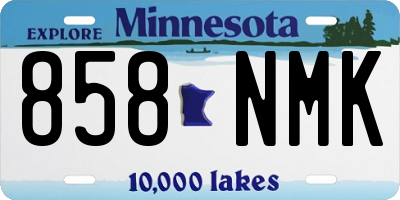 MN license plate 858NMK