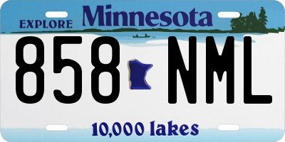 MN license plate 858NML