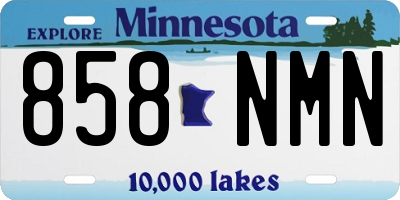 MN license plate 858NMN
