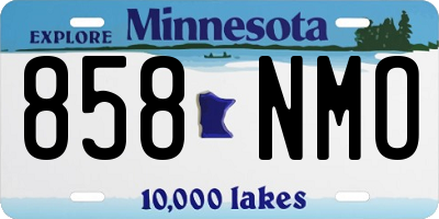 MN license plate 858NMO