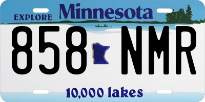 MN license plate 858NMR