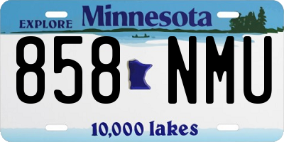MN license plate 858NMU