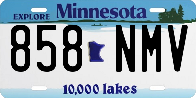 MN license plate 858NMV