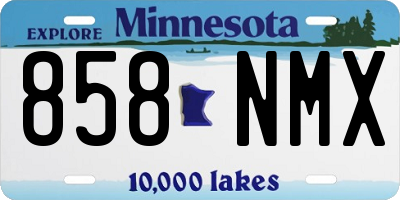 MN license plate 858NMX