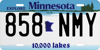 MN license plate 858NMY