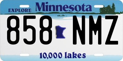 MN license plate 858NMZ