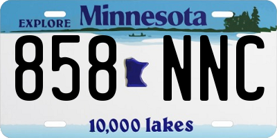 MN license plate 858NNC