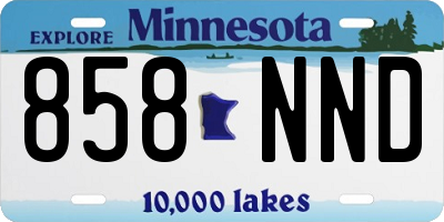 MN license plate 858NND