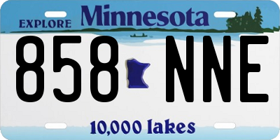 MN license plate 858NNE