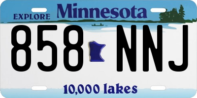 MN license plate 858NNJ