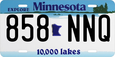 MN license plate 858NNQ