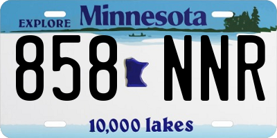 MN license plate 858NNR