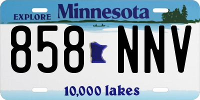 MN license plate 858NNV