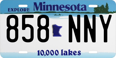 MN license plate 858NNY