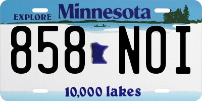 MN license plate 858NOI