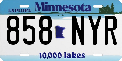 MN license plate 858NYR