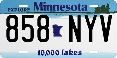 MN license plate 858NYV