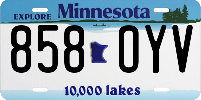 MN license plate 858OYV