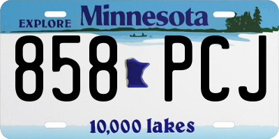 MN license plate 858PCJ