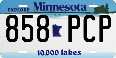 MN license plate 858PCP