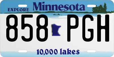 MN license plate 858PGH