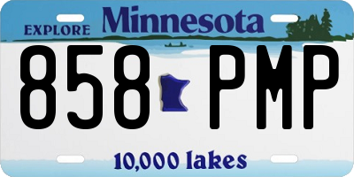 MN license plate 858PMP