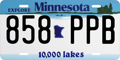 MN license plate 858PPB
