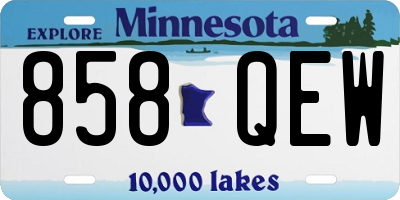 MN license plate 858QEW