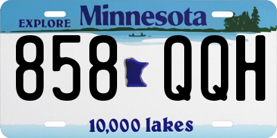 MN license plate 858QQH