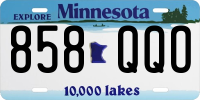 MN license plate 858QQO