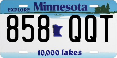 MN license plate 858QQT