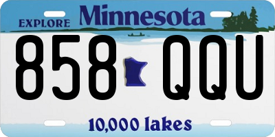 MN license plate 858QQU