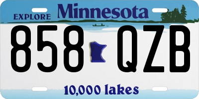 MN license plate 858QZB