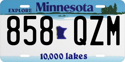 MN license plate 858QZM