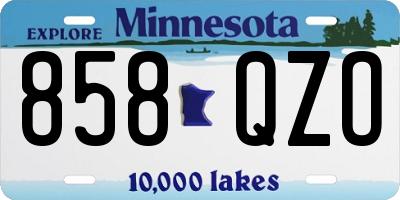 MN license plate 858QZO