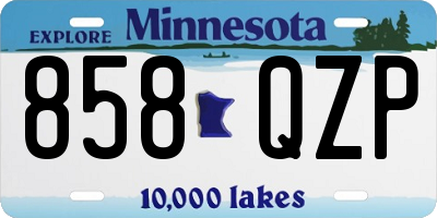 MN license plate 858QZP