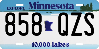 MN license plate 858QZS