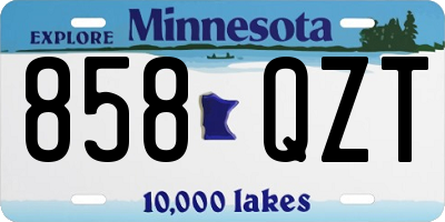 MN license plate 858QZT